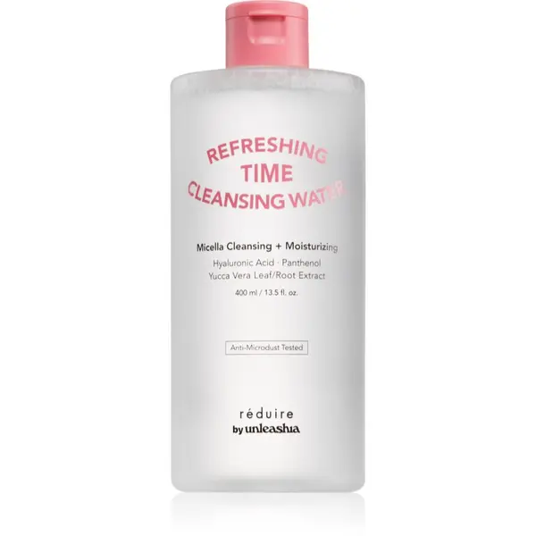 Unleashia Unleashia Reduire Refreshing Time Cleansing Water pomirjajoča čistilna voda s hialuronsko kislino 400 ml