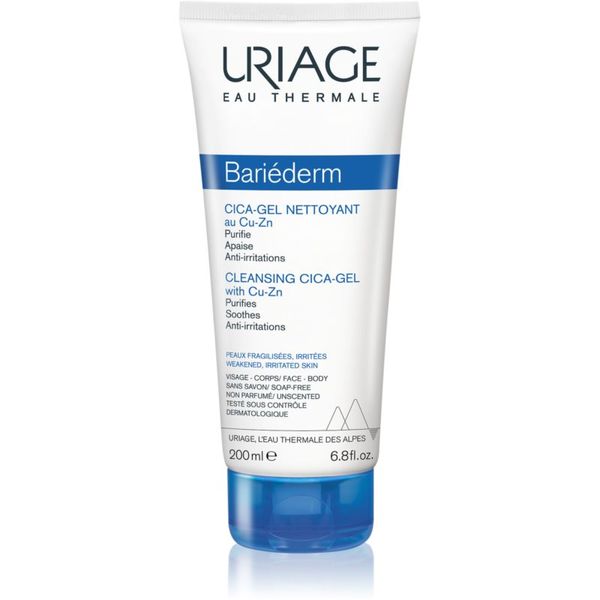 Uriage Uriage Bariéderm-CICA Cleansing Gel with Copper-Zinc pomirjevalni čistilni gel za razpokano kožo 200 ml