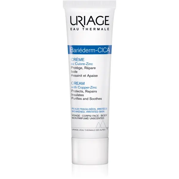 Uriage Uriage Bariéderm Cica-Cream with Copper-Zinc krepilna krema z vsebnostjo bakra in cinka s pantenolom 15 ml