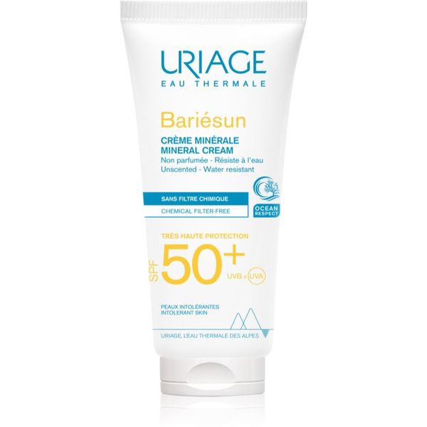 Uriage Uriage Bariésun Mineral Cream SPF 50+ mineralna zaščitna krema za obraz in telo SPF 50+ vodoodporen 100 ml