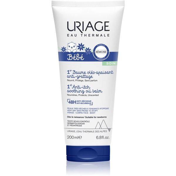 Uriage Uriage Bébé 1st Anti-Itch Soothing Oil Balm pomirjajoči balzam za suho do atopično kožo za otroke od rojstva 200 ml