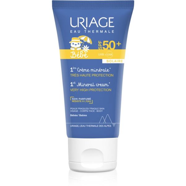 Uriage Uriage Bébé 1st Mineral Cream SPF 50+ mineralna krema za sončenje SPF 50+ 50 ml