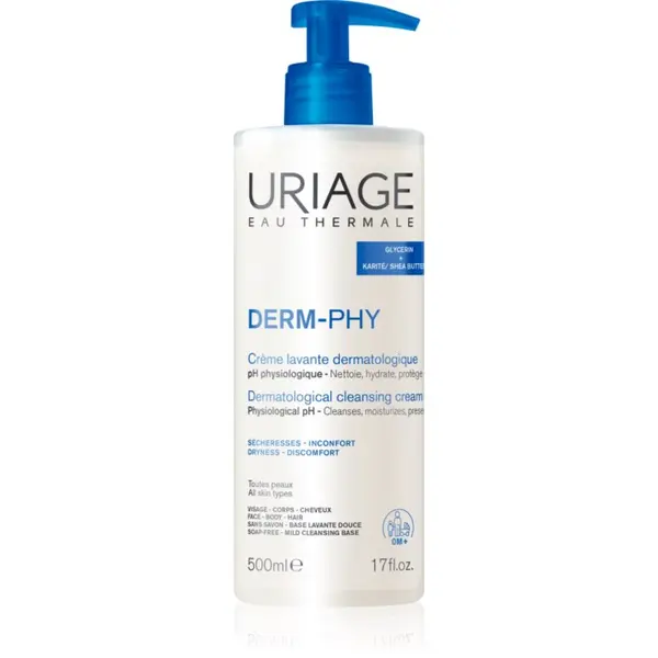 Uriage Uriage DERM-PHY Dermatological Cleansing Cream vlažilna krema za prhanje 500 ml