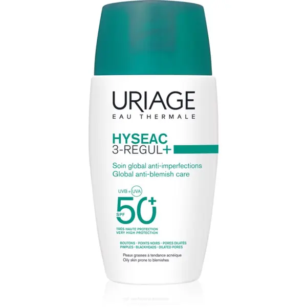 Uriage Uriage Hyseac 3-Regul+ Global Anti-Blemish Care SPF50+ dnevna krema za mastno kožo SPF 50+ 50 ml