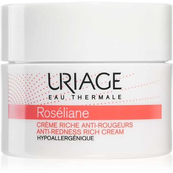 Uriage Uriage Roséliane Anti-Redness Rich Cream hranilna dnevna krema za občutljivo kožo, nagnjeno k rdečici 50 ml