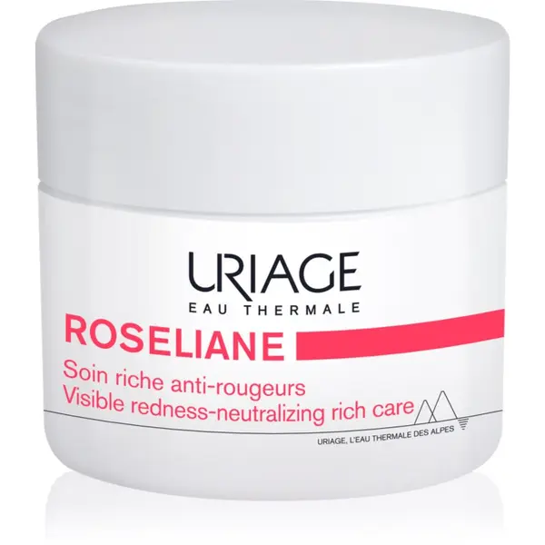 Uriage Uriage Roseliane Visible Redness-Neutralizing Rich Care pomirjujoča krema proti rdečici na obrazu 50 ml