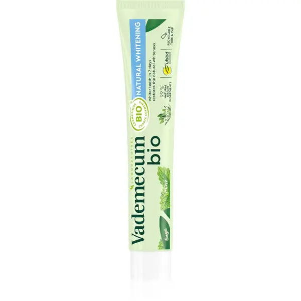 Vademecum Vademecum BIO Natural Whitening zeliščna zobna pasta z belilnim učinkom 75 ml