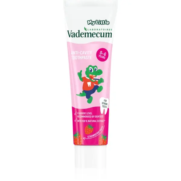 Vademecum Vademecum My Little Strawberry otroška zobna pasta s fluoridom jagoda 50 ml
