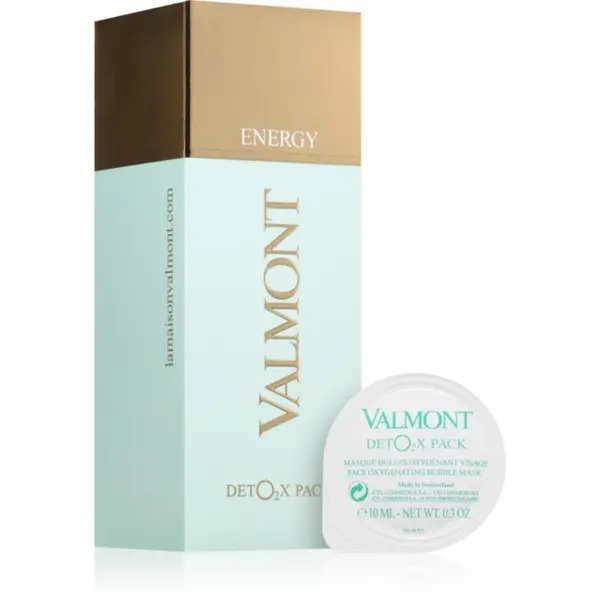 Valmont Valmont DetO2x Pack aktivna maska za razstrupljanje in posvetlitev v kapsulah za vse tipe kože 6x10 ml