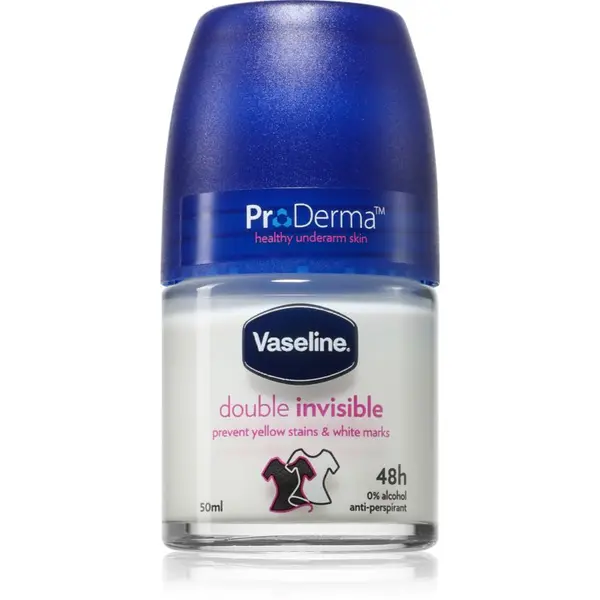 Vaseline Vaseline Double Invisible Roll-On antiperspirant roll-on proti belim in rumenim madežem 50 ml