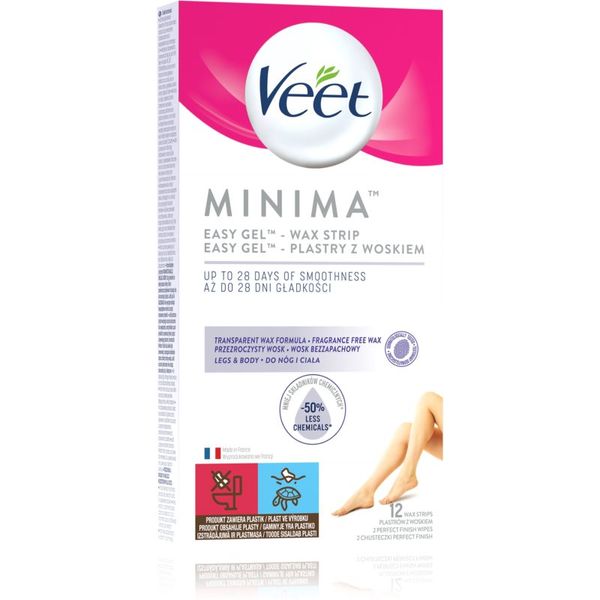 Veet Veet Minima Hypoallergenic depilacijski trakovi za noge 12 kos