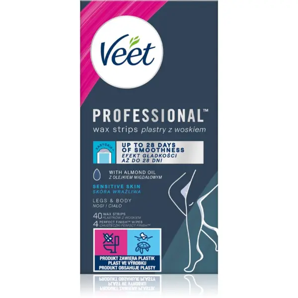 Veet Veet Professional Sensitive Skin depilacijski trakovi za občutljivo kožo 40 kos