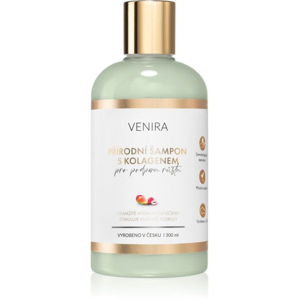 Venira Venira Natural shampoo with Collagen for Hair Growth šampon za redke lase Mango-Lychee 300 ml