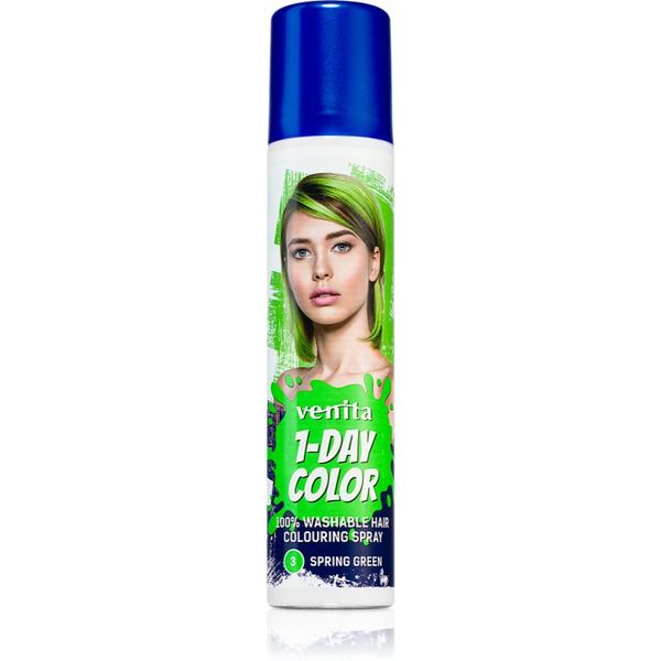 Venita Venita 1-Day Color barvno pršilo za lase odtenek No. 3 - Spring Green 50 ml