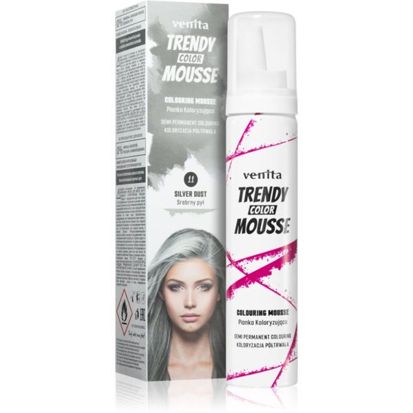 Venita Venita Trendy Color Mousse pena za barvanje brez amoniaka odtenek No. 11 - Silver Dust 75 ml