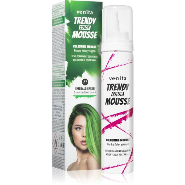 Venita Venita Trendy Color Mousse pena za barvanje brez amoniaka odtenek No. 37 - Emerald Green 75 ml