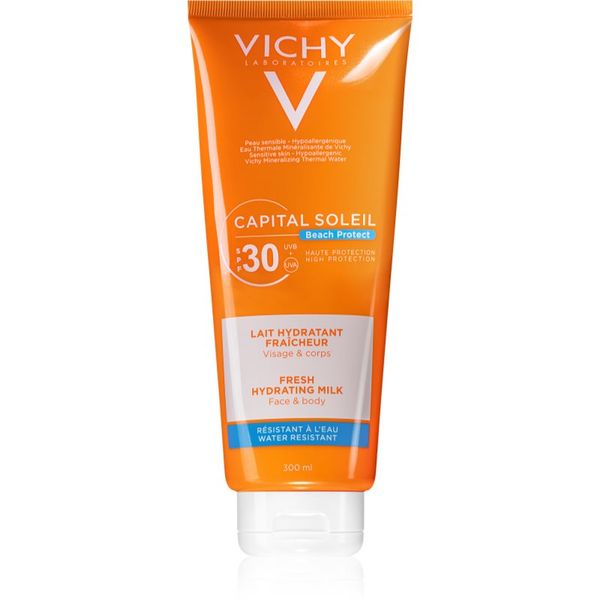Vichy Vichy Capital Soleil Beach Protect zaščitni vlažilni losjon za obraz in telo SPF 30 300 ml