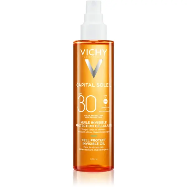 Vichy Vichy Capital Soleil Cell Protect Invisible Oil zaščitno olje SPF 30 200 ml