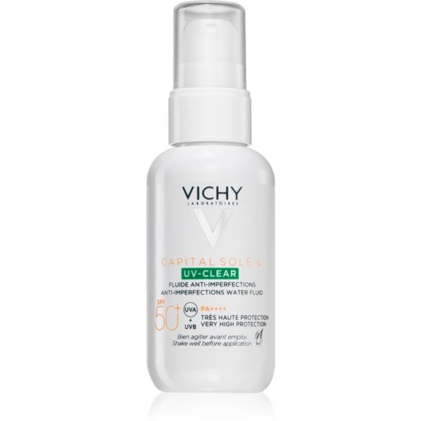 Vichy Vichy Capital Soleil UV- Clear nega proti gubam za mastno k aknam nagnjeno kožo SPF 50+ 40 ml
