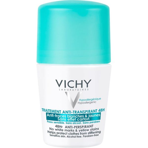 Vichy Vichy Deodorant 48h antiperspirant roll-on proti belim in rumenim madežem 50 ml
