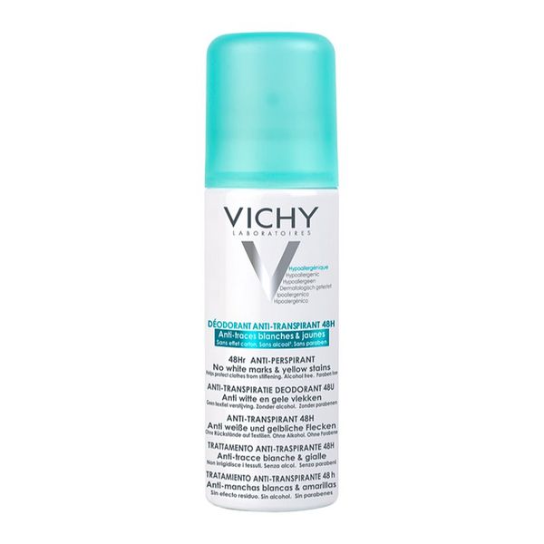 Vichy Vichy Deodorant 48h antiperspirant v pršilu proti belim in rumenim madežem 125 ml