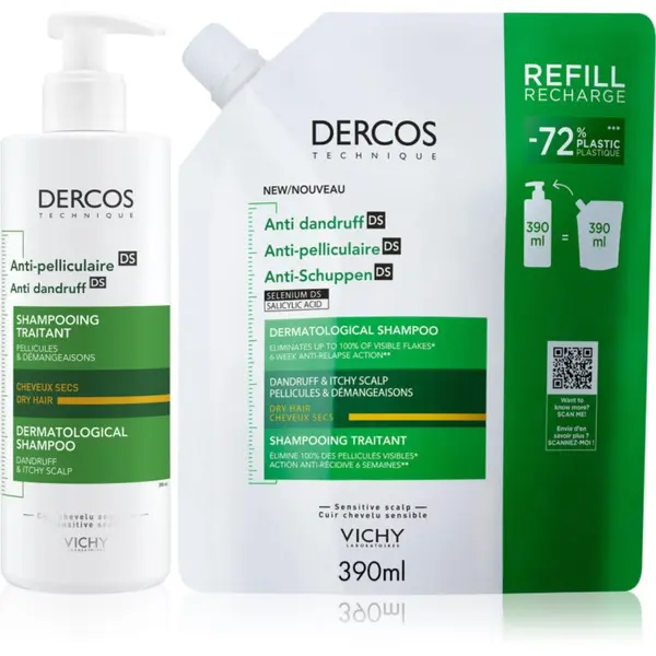 Vichy Vichy Dercos Anti-Dandruff set proti prhljaju za suhe lase
