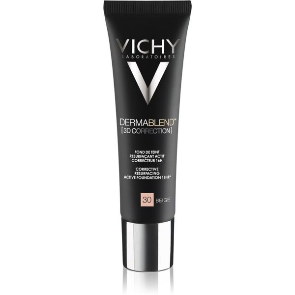 Vichy Vichy Dermablend 3D Correction korektivni gladilni tekoči puder SPF 25 odtenek 30 Beige 30 ml