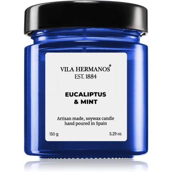 Vila Hermanos Vila Hermanos Apothecary Cobalt Blue Eucalyptus & Mint dišeča sveča 150 g