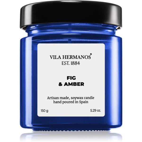 Vila Hermanos Vila Hermanos Apothecary Cobalt Blue Fig & Amber dišeča sveča 150 g