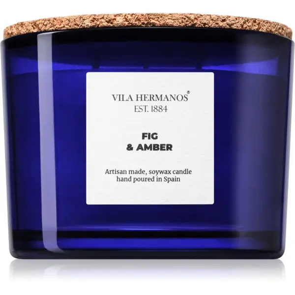 Vila Hermanos Vila Hermanos Apothecary Cobalt Blue Fig & Amber dišeča sveča 350 g