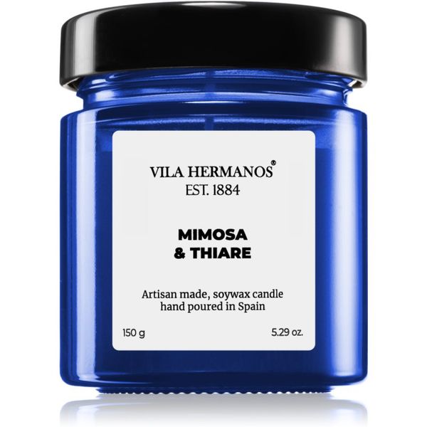 Vila Hermanos Vila Hermanos Apothecary Cobalt Blue Mimosa & Thiare dišeča sveča 150 g