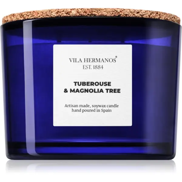 Vila Hermanos Vila Hermanos Apothecary Cobalt Blue Tuberose & Magnolia Tree dišeča sveča 350 g