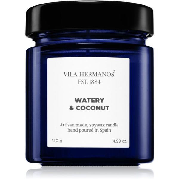 Vila Hermanos Vila Hermanos Apothecary Cobalt Blue Watery & Coconut dišeča sveča 140 g