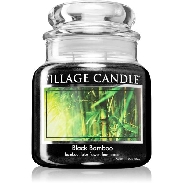 Village Candle Village Candle Black Bamboo dišeča sveča  (Glass Lid) 389 g