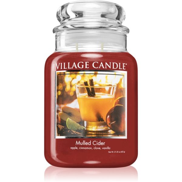 Village Candle Village Candle Mulled Cider dišeča sveča  (Glass Lid) 602 g