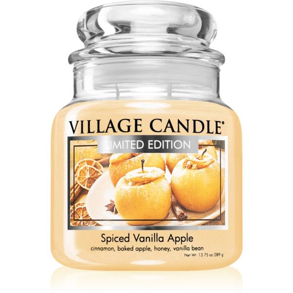 Village Candle Village Candle Spiced Vanilla Apple dišeča sveča (Glass Lid) 389 g