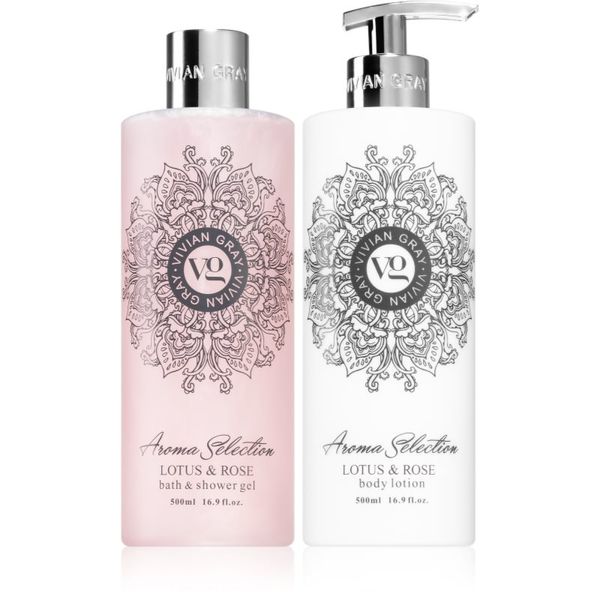 Vivian Gray Vivian Gray Aroma Selection Lotus & Rose darilni set 2x500 ml