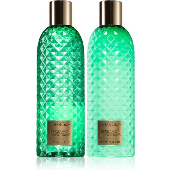 Vivian Gray Vivian Gray Gemstone Bergamot & Lemongras darilni set za telo 2x300 ml