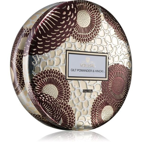 VOLUSPA VOLUSPA Japonica Holiday Gilt Pomander & Hinoki dišeča sveča v pločevinki 297 g