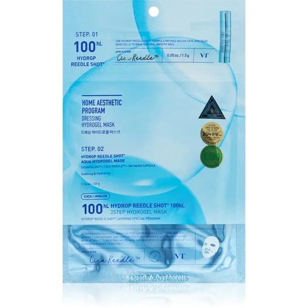 VT Cosmetics VT Cosmetics Hydrop Reedle Shot 100 2Step Hydrogel Mask intenzivna hidrogelna maska z vlažilnim učinkom 34.5 g