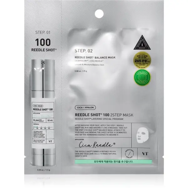 VT Cosmetics VT Cosmetics Reedle Shot 100 2-Step Mask intenzivna obnovitvena maska za dvostopenjsko nego kože 26.5 g