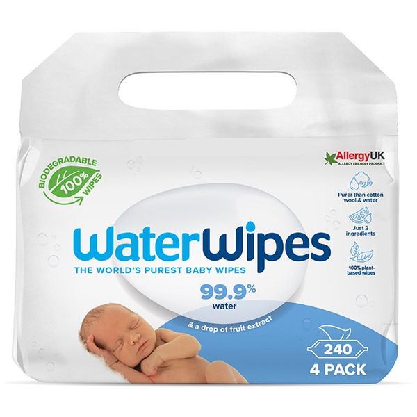 Water Wipes Water Wipes Baby Wipes 4 Pack otroški nežni vlažni robčki 4x60 kos