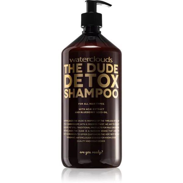 Waterclouds Waterclouds The Dude Detox Shampoo dnevni razstrupljevalni šampon 1000 ml