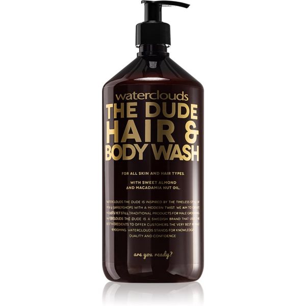 Waterclouds Waterclouds The Dude Hair & Body Wash gel za prhanje in šampon 2v1 1000 ml