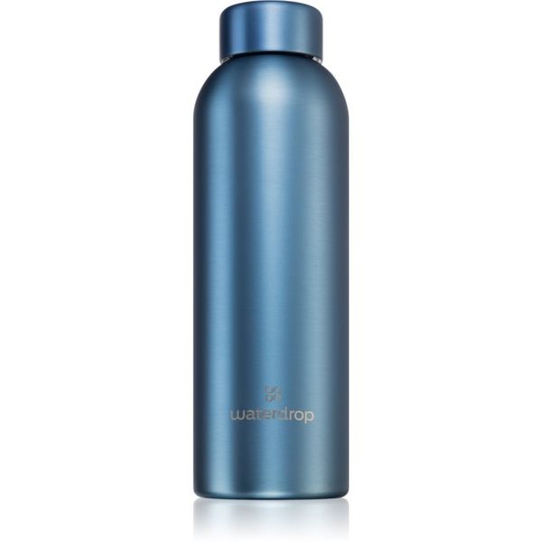 Waterdrop Waterdrop Thermo Steel Metal steklenica za vodo iz nerjavnega jekla barva Blue Brushed 600 ml