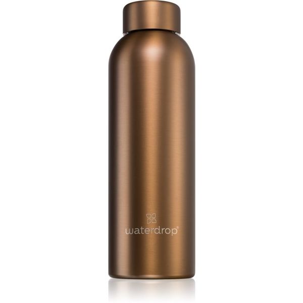 Waterdrop Waterdrop Thermo Steel Metal steklenica za vodo iz nerjavnega jekla barva Bronze Brushed 600 ml