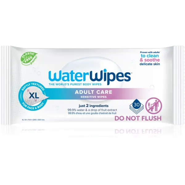 WaterWipes WaterWipes Adult Care vlažni robčki za odrasle 30 kos