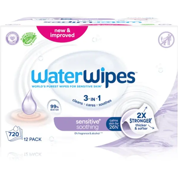 WaterWipes WaterWipes Soothing Clean otroški nežni vlažni robčki 12x60 kos