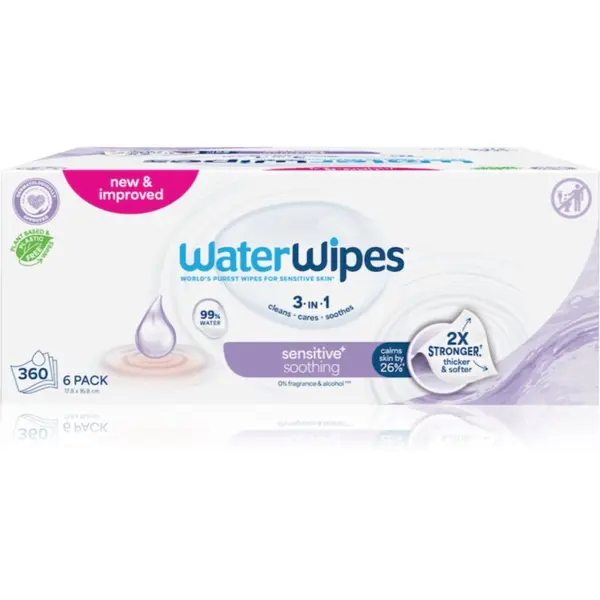 WaterWipes WaterWipes Soothing Clean otroški nežni vlažni robčki 6x60 kos