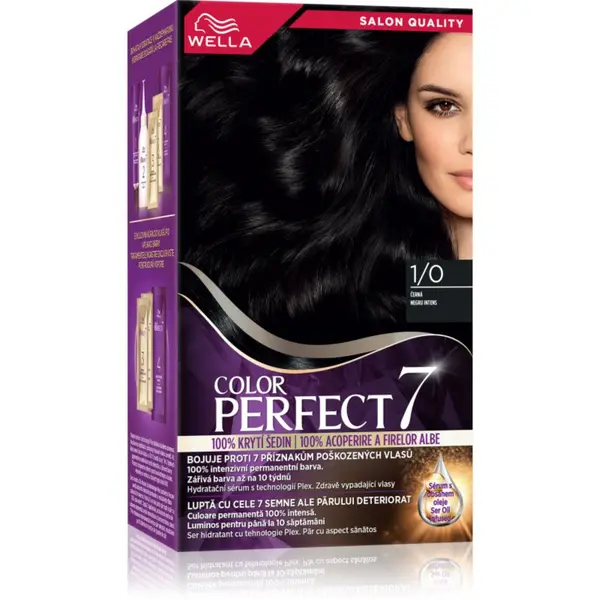 Wella Wella Color Perfect barva za lase odtenek 1/0 Infinite Black 1 kos